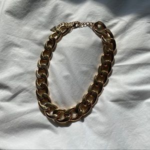Guess Cuban Link Golden Chain Necklace